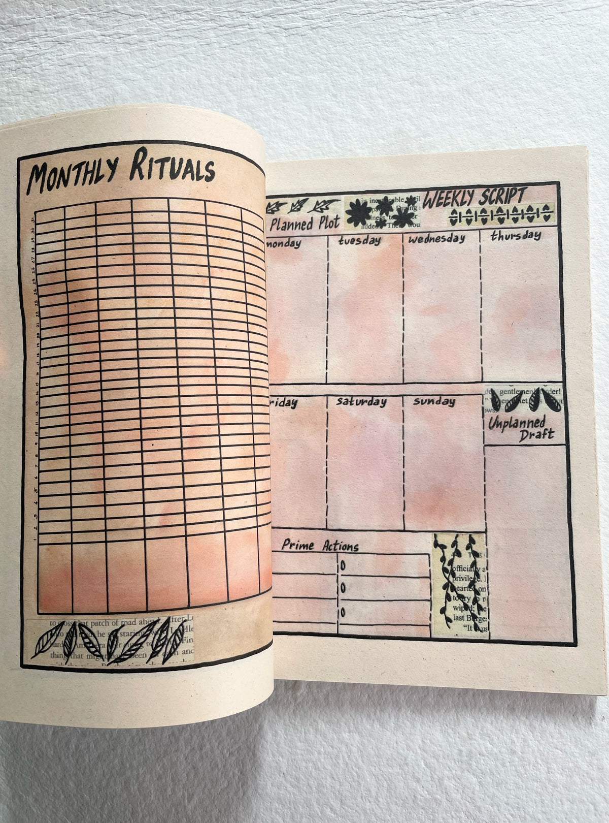 Undated Weekly Planner - Printed