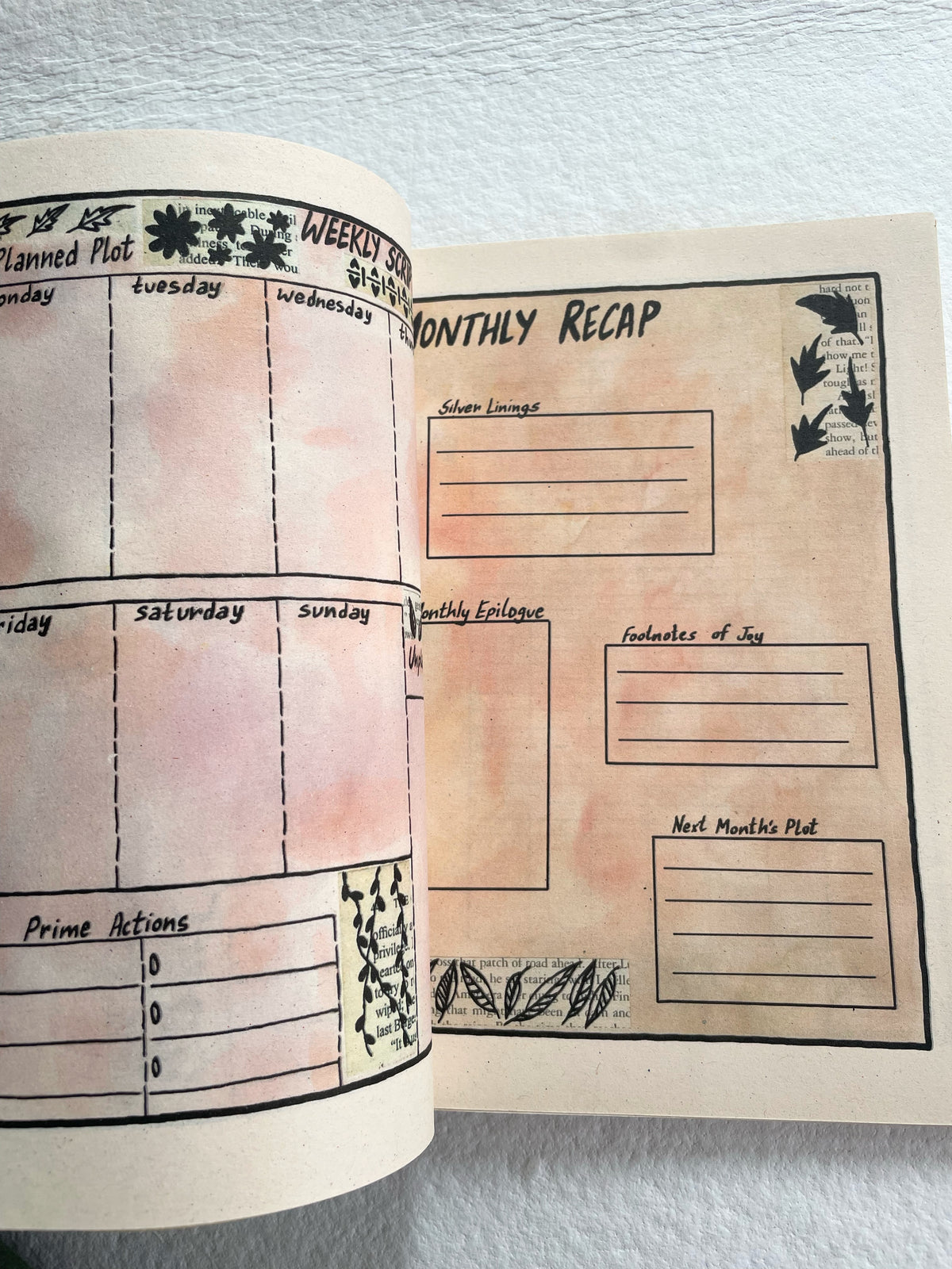 Undated Planner - Handmade