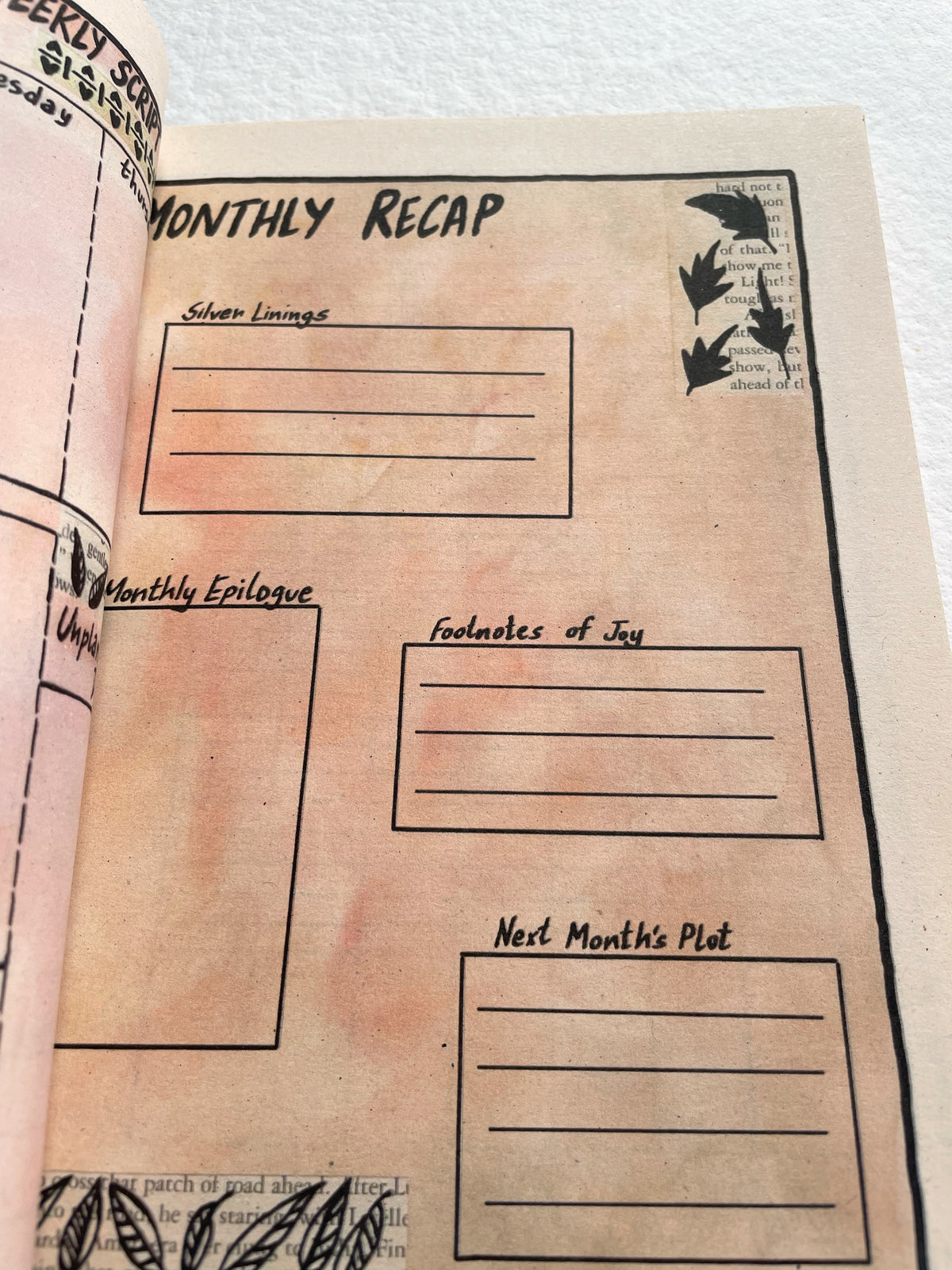 Undated Planner - Handmade