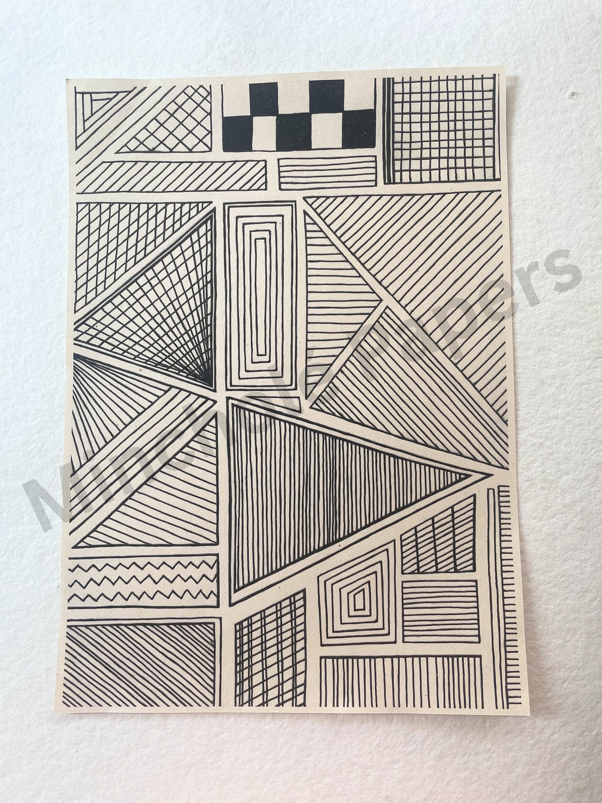 Lines and Leaves - Colouring Pages