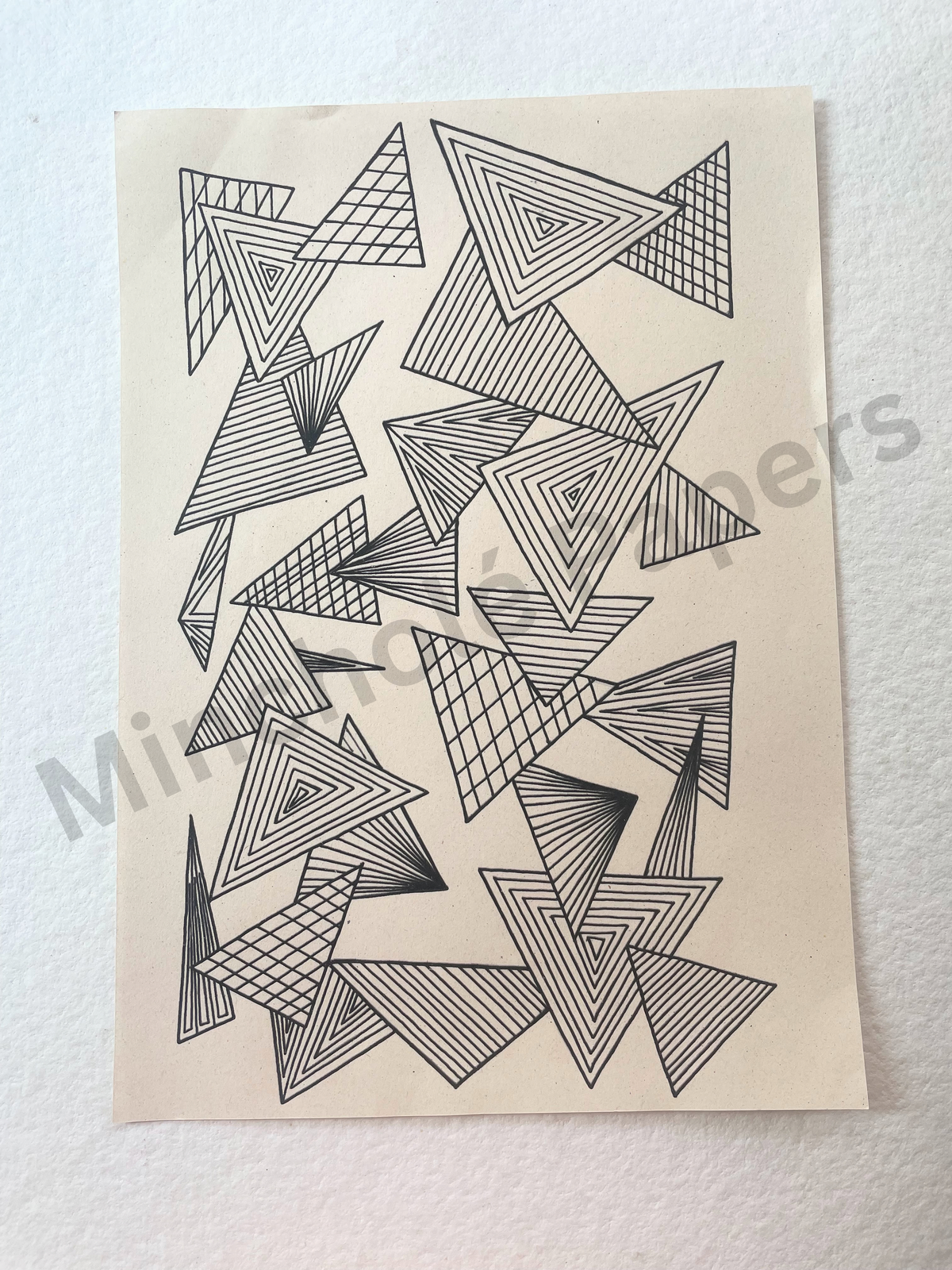 Lines and Leaves - Colouring Pages